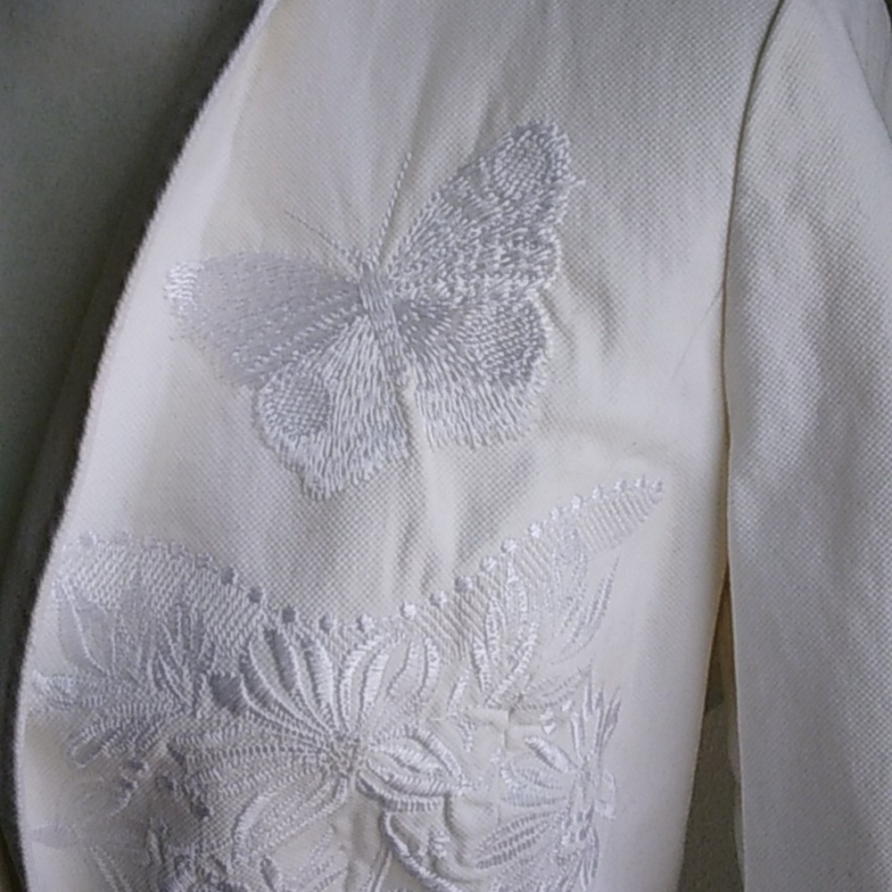 Class Roberto Cavalli White Embroidered Women's Blazer Gorgeous!!!! - Picture 5 of 15